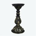 Youngs Resin Halloween Pillar Candle Holder, Black 82515